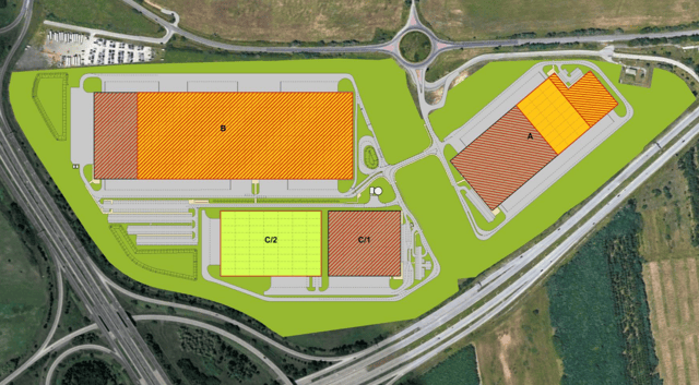 Warehouses VGP Budapest Aerozone, Budapest - warehouses for rent. Site plan.