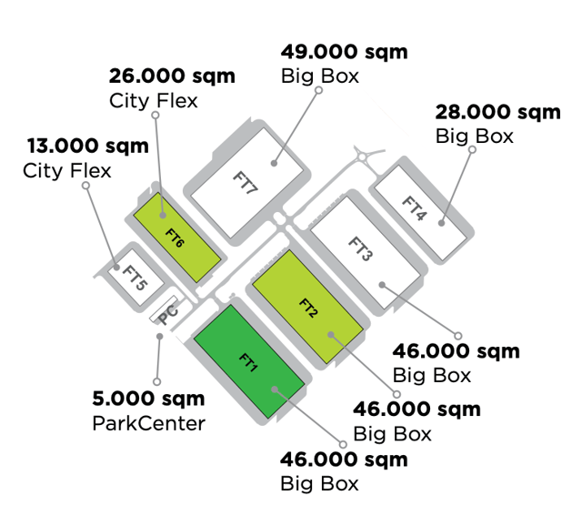 Warehouses HelloParks Fót - Budapest North, Budapest - warehouses for rent. Site plan.