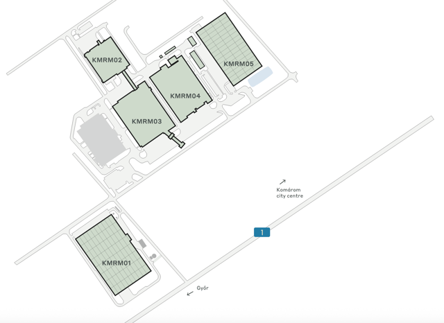 Warehouses CTPark Komárom, Győr - warehouses for rent. Site plan.
