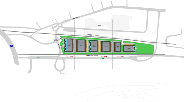 Warehouses Park22, Budapest - warehouses for rent. Plan zagospodarowania.