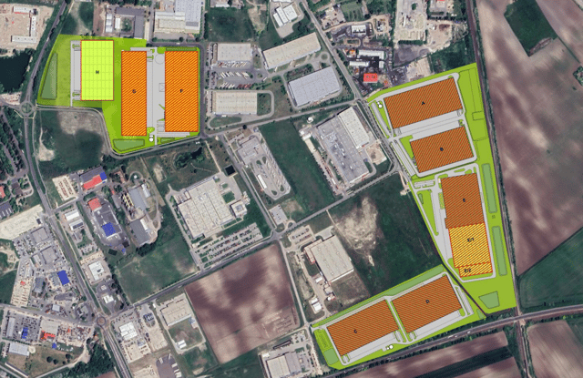Warehouses VGP Park Kecskemét, Szeged - warehouses for rent. Site plan.